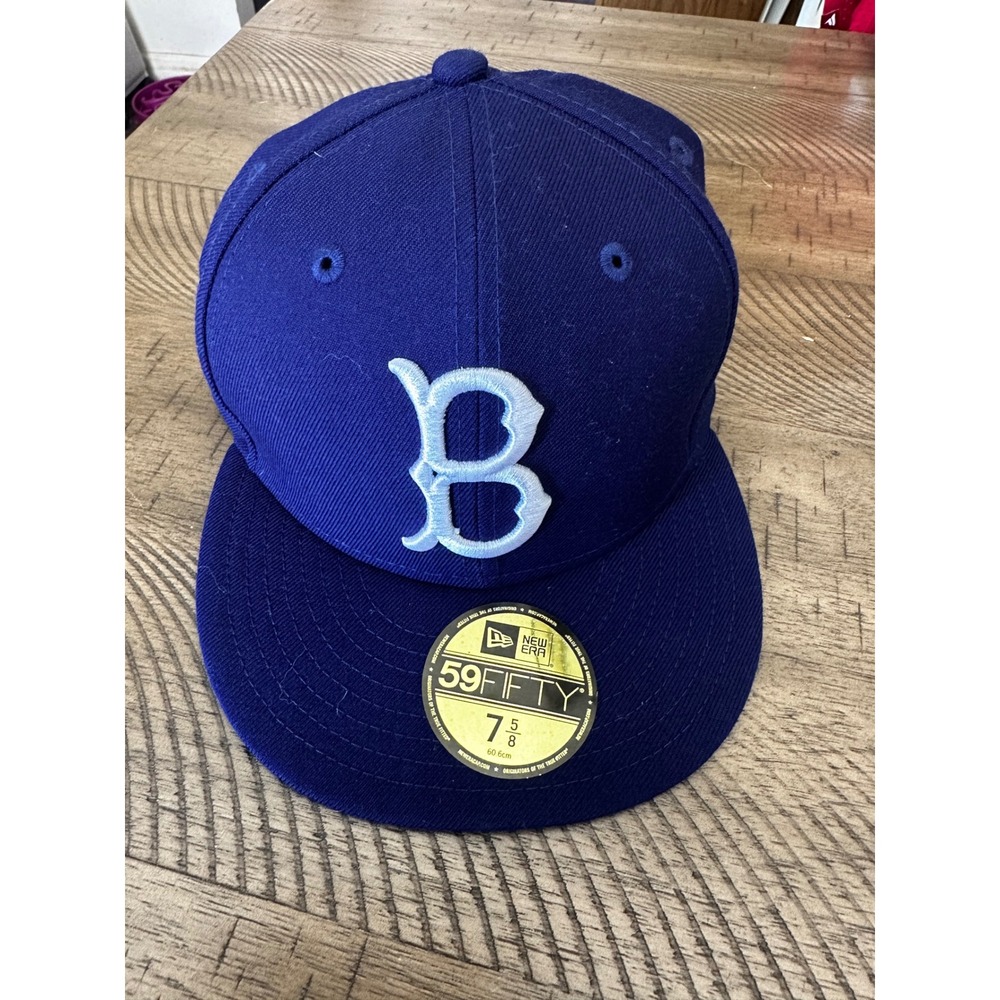 New Era 59FIFTY Brooklyn Dodgers Cooperstown Collection Fitted Hat Size 7 5/8